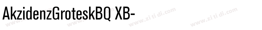 AkzidenzGroteskBQ XB字体转换